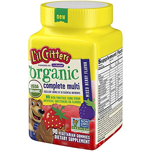 Lil Critters Organic Complete Multivitamin Gummies for Kids, NonGMO