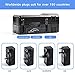 DOACE 2000W Travel Adapter and Voltage Converter Combo, Step Down Transformer 220V to 110V for Hair Dryers, US/UK/EU/AU Plugs for Worldwide Use (for US Appliances)