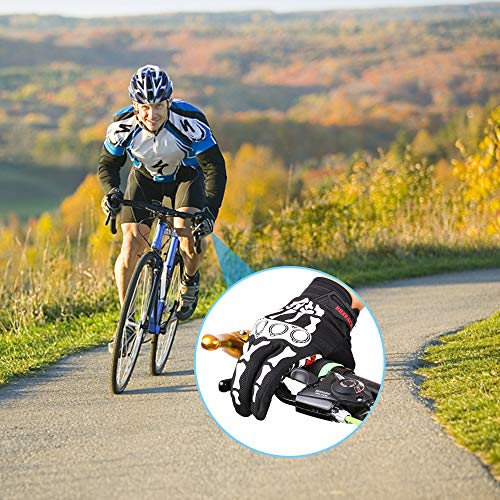 BRZSACR Mountain Bike Riding Gloves Road Racing Cycling Gloves Touch Recognition Skull Bones Design Riding Motorcycle Riding Mountaineering Gardening Gloves(Black, L) - Thumbnail 7