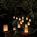 Grinde NO 20pcs Luminary Candle Bags Fire-Retardant Wishing Lanterns Luminary Bags Reusable Light Holder with 20pcs Scented Candles