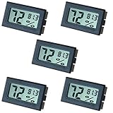 Newlight66 Humidity Gauge, Digital Hygrometer Indoor Outdoor Hygrometer Thermometer (&deg;F) for Humidors Home Car Greenhouse（5 Pack