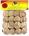 AMEPROSUPPLY Wood knobs for Cabinet Doors, Dresser Furniture Drawers, 1 1/2 inch Small Wooden Knobs, Unfinished Craft, Folding Bifold Door Cabinets Drawer, Stain or Paint White (16)