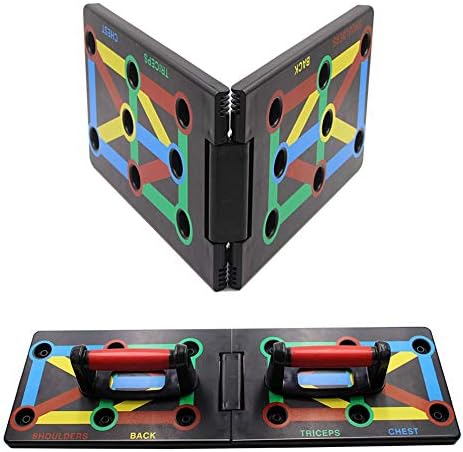 Enpato Push Up Board 9 in 1 System Body Building Fitness Exercise Tools Men Women Workout Push-up Stands for Gym Body Training Push Up Rack Board System Comprehensive