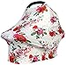 High Quality Stretchy Baby Car Seat Cover, Canopy, Nursing And Breastfeeding Cover, Kutest N' Precious, Infinity Scarf, Stroller and Shopping Cart, Baby Carrier, Multifunction (Red and Pink)