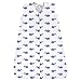 Hudson Baby Unisex Baby Cotton Sleeveless Wearable Sleeping Bag, Sack, Blanket, Whale, 18-24 Months