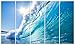 Wieco Art Sea Waves Large 5 Piece Modern Giclee Canvas Prints Seascape Artwork Ocean Beach Pictures Paintings on Canvas Wall Art Ready to Hang for Living Room Bedroom Home Office Decorations