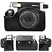 CAIUL Compatible Comprehensive Protection Instant Film Camera Case Bag With Soft PU Leather Material for Fujifilm Instax Wide 300 Camera [Ever Ready Design] (Black)