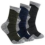 YUEDGE Men's Wicking Cushion Athletic Crew Socks Outdoor Multi Performance Hiking Socks(3 Pairs)