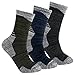 YUEDGE Men's Wicking Cushion Athletic Crew Socks Outdoor Multi Performance Hiking Socks(3 Pairs)