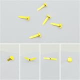 Rowwait 100Pcs Gold Split Pins Scrapbooking Brads 0.8cm x 1.7cm Paper Fasteners view 3