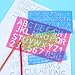 Shappy 4 Pieces Letter Stencil Alphabet Stencils Number Craft Ruler Decorative Plastic Letter Stencils Guides Set, Assorted Colors