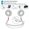 Wearable-Neck-Fan-Handsfree-Mini-USB-Fan-Rechargeable-Portable-Personal-Fan-Desk-Fan-Necklace-Fan-with-Dual-Wind-Head-3-Speeds-LED-Light-for-Traveling-Sport-Outdoor-Camping-Office-Room-White Wearable Neck Fan, Handsfree Mini USB Fan Rechargeable Portable Personal Fan, Desk Fan, Necklace Fan with Dual Wind Head…