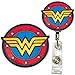 Justice League Wonder Woman Inspired Symbol Real Charming Premium Decorative ID Badge Holder (Belt Clip HD)