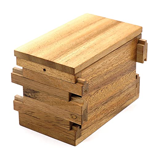 BSIRI Jigsaw Safe Box- Brain Teaser Wooden Box with