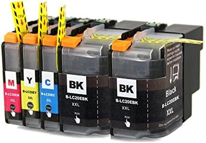 Harryware Replacement Ink Cartridges Compatible with Brother LC20EBK LC20EC LC20EM LC20EY XXL with MFC-J5920DW Pack of 5