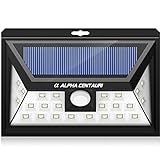 SOLAR LIGHTS OUTDOOR by Alpha Centauri, 24 LED With Updated Wide Angle Motion Sensor, For Wall, Landscape, Patio, Stairs, Garden, Security, Safety, Waterproof, Easy Install, 3 Light Modes