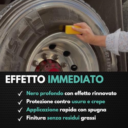 Tecnoxx Tyres Up - Shine and Moisturiser for Tyres and Rubber for Cars and Motorcycles - UV Protection, Intense Shine and Instant Result - 750 ml with Sprayer