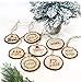 15 PCS Natural Unfinished Wood Slices with Bark 2.8’’-3.2’’ Craft Wood Kit Predrilled with Hole, Rustic Wooden Circles Rounds Great for Christmas Ornaments, DIY Crafts, Wedding Centrepiece