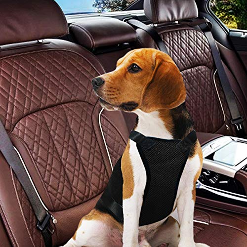 Musonic Dog Safety Vest Harness with Safety Belt for Most Car, Travel Strap Vest with Car Seat