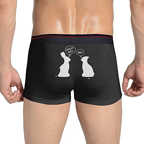 Men's Sexy New Style My Butt Hurts Chocolate Bunny Black Hot Panties For 2017