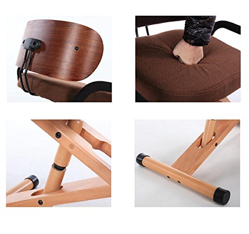 Sedia Inginocchiata Ergonomica In Legno | Correzione Postura, Cuscini Imbottiti, Capacità 150 Kg, Per Ufficio E Casa