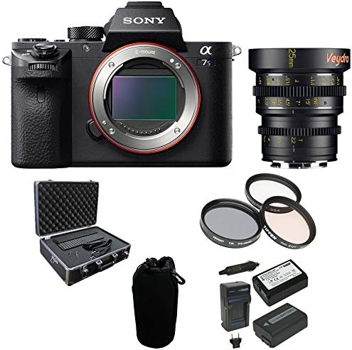 Sony Alpha a7SII Mirrorless Digital Cam, Veydra 25mm T2.2 E-Mount Lens Bundle