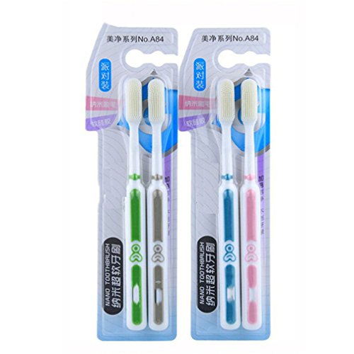 TOOTHBRUSH 2Pcs/Lot Soft Adult Couple Nano Oral Care Tongue Cleaner Teeth Cleaning Hygiene Dental