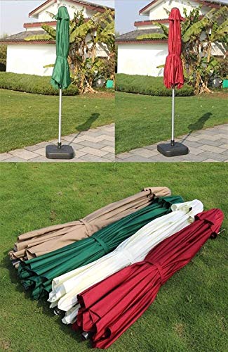 CCLLA Outdoor Garten Sonnenschirme 9 'Outdoor Aluminium Sonnenschirm mit Kurbel und 8 stabilen Rippen für Garten, Garten… – Bild 4