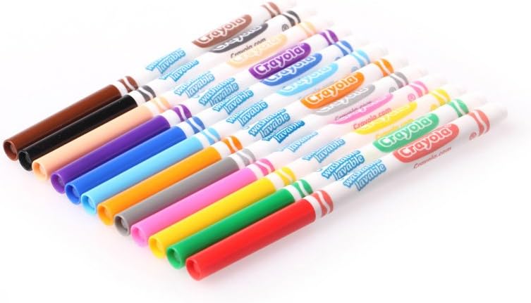 Crayola Fine Line Markers, Washable Markers, 12 Count: Toys & Games