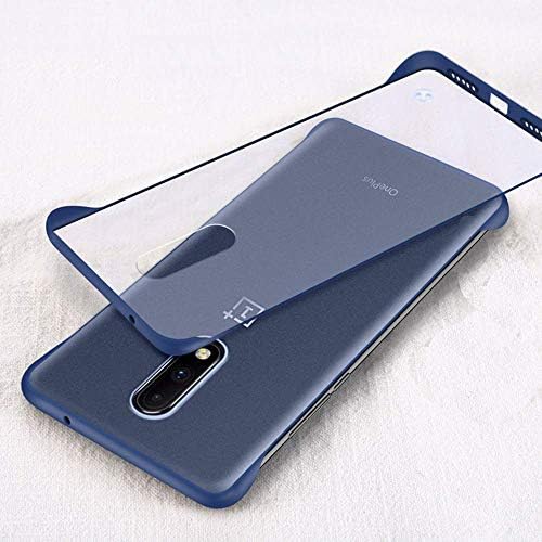 Amozo Frameless Series for OnePlus 6 - Transparent Ultra Slim with Camera Protection OnePlus 6 Cases and Covers (Frameless Case - Blue)