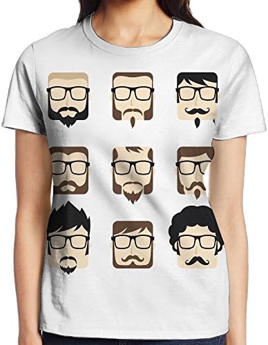 Women's Gentleman Cartoon Character Casual Crew Neck Baseball Tee Short Sleeves T Shirt Slim Fit Sports Uniforms