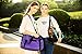 PETTOM Soft-Sided Pet Carrier for Dogs Collapsible Cats Travel Bag Under Seat Airline Approved Tote Fleece Pet Mats Included Escape Proof- M Purple