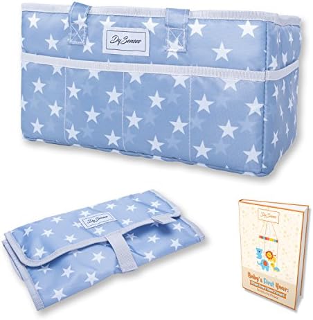 Baby Diaper Caddy Organizer &amp; Changing Mat – Nursery Storage Bin for Baby Items from Polyester – Portable &amp; Modern Storage Basket - Suitable for Car Travel Picnic &amp; Nursing Station