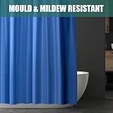 URAQT Shower Curtain Anti Mould Waterproof PEVA 180x180 Dark Blue 12 Hooks view 5
