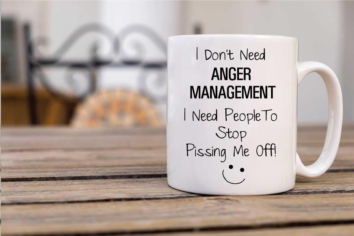 60 Second Makeover Limited I Don't Need Anger Management I Need People to Stop Pissing Me Off Mug Funny Gifts for Friends Novelty Gift Cup Ceramic Present Humour P***ing Coffee Cup Dishwasher Safe