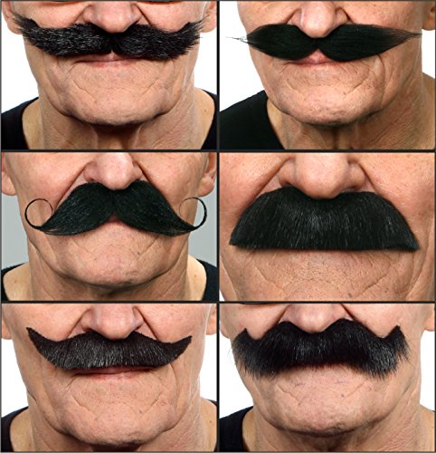 Mustaches party mix (6pcs.)