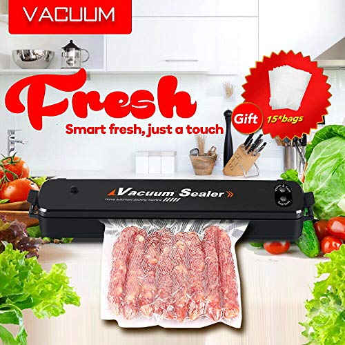 Vakuumiergerät Vakuumierer, iMeshbean Vacuumiergeraet Folienschweißgerät Automatisch mit 15 Vakuumierbeutel, Vacuum… – Bild 6