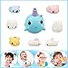 Mochi Squishy, TopTops 16PCS Mini Kawaii Animal Squishies Slow Rising 3D Soft Stretchy Animals Cat Panda with Blue Whale Cartoon Squeeze Seals Healing.. (17pcs)