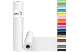 Vanhench 17.5" x 760" (63') White Wrapping Paper, Craft Paper, Kraft Paper Roll, Bulletin Board Arts & Crafts, Bouquet Flower Table Covering Poster Packing Shipping Moving Supplies