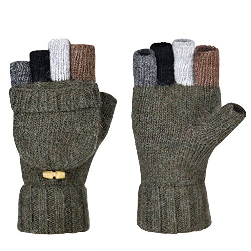 VBIGER Winter Gloves Warm Wool Mittens With Mitten Cover Pricepulse