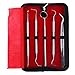 HJZ Dental Hygiene Kit - 5 Piece Stainless Steel Dentist Tools - Anti-Fog Mirror, Dental Scaler, Tarter Scraper, Dental Pick, Dental Tweezers for Calculus & Tartar Removal, Gum Health, Teeth Cleaning
