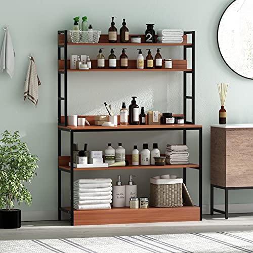 FUFU&GAGA 5Tier Kitchen Bakers Rack with Hutch, Industrial Microwave