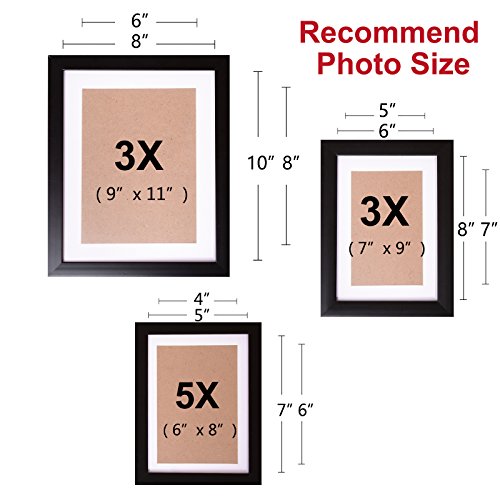 Voilamart Picture Frames Set of 11, Multi Pack Photo Frame Set Wall