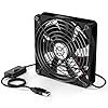 ELUTENG USB Fan Desk PC Fans 120mm 5V with L/M/H 3-Degree Speed Switch Portable Home Office Fans 1500 RPM Metal USB…
