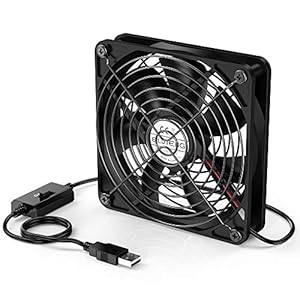 ELUTENG-120mm-Fan-5V-with-LMH-3-Degree-Speed-Switch-Portable-Home-Office-USB-Fans-1500-RPM-Metal-USB-Powered-Cooling-Fan-for-LaptopTV-BoxAV-cabintPS4Router ELUTENG USB Fan Desk PC Fans 120mm 5V with L/M/H 3-Degree Speed Switch Portable Home Office Fans 1500 RPM Metal USB…
