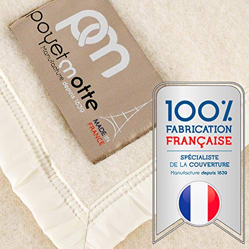 Poyet Motte Aubisque 500GSM Heavyweight 100Percent Wool Blanket (Full