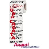 Bombo Biglietto Auguri Matrimonio Giornale Addio Celibato