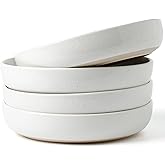 famiware Milkyway 33 oz Bowl Set, Pasta Bowls Set of 4, Salad Bowls Perfect for Your Friend for Housewarming, Thanksgiving, Christmas, White