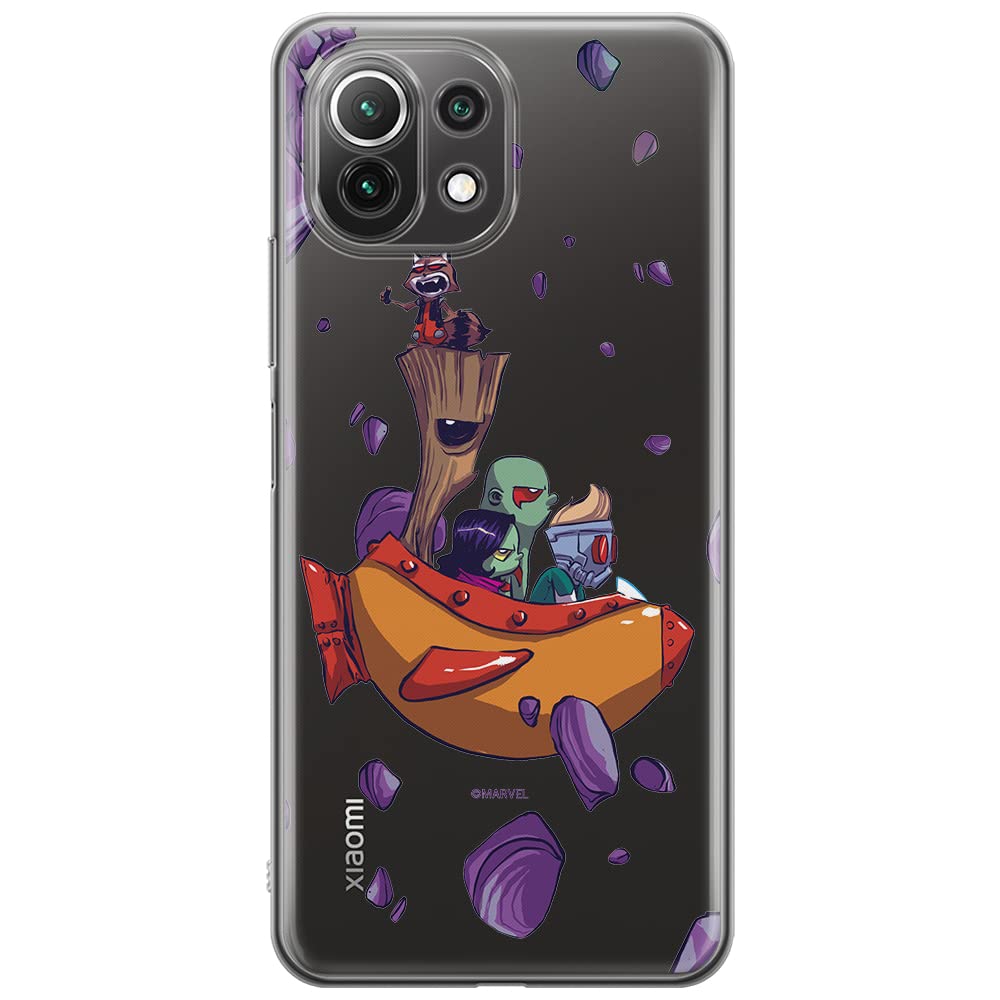 ERT GROUP mobile phone case for Xiaomi 11 Lite 4G/5G original and officially Licensed Marvel pattern Guardians of the Galaxy 010, partially transparent