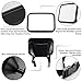 Baby Car Mirror for Backseat | Safe Wide Angle Rear View Mirror for Infants & Babies | Complete Car Mirror Set with Car Seat Cover Straps & Cleaning Cloth| Fun Hard Cover Instructions